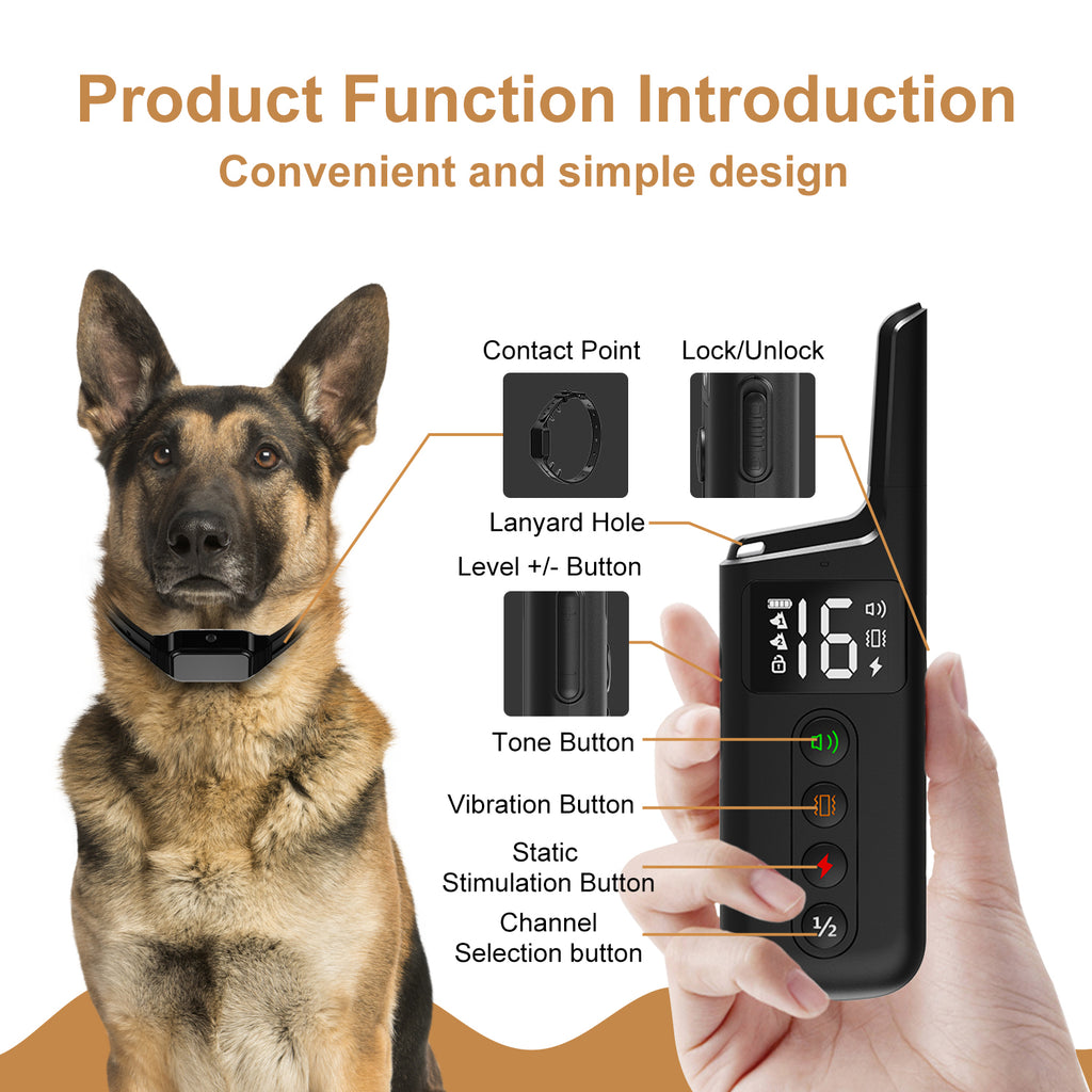 ROJECO Dog Training Collar – 3 Modes, IPX7, LED Color Screen