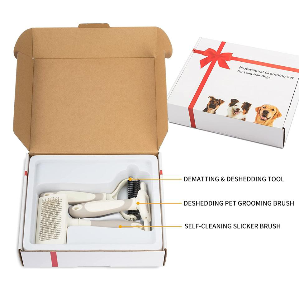 Self-Cleaning Pet Slicker Brush – Anti-Rust Steel Pins