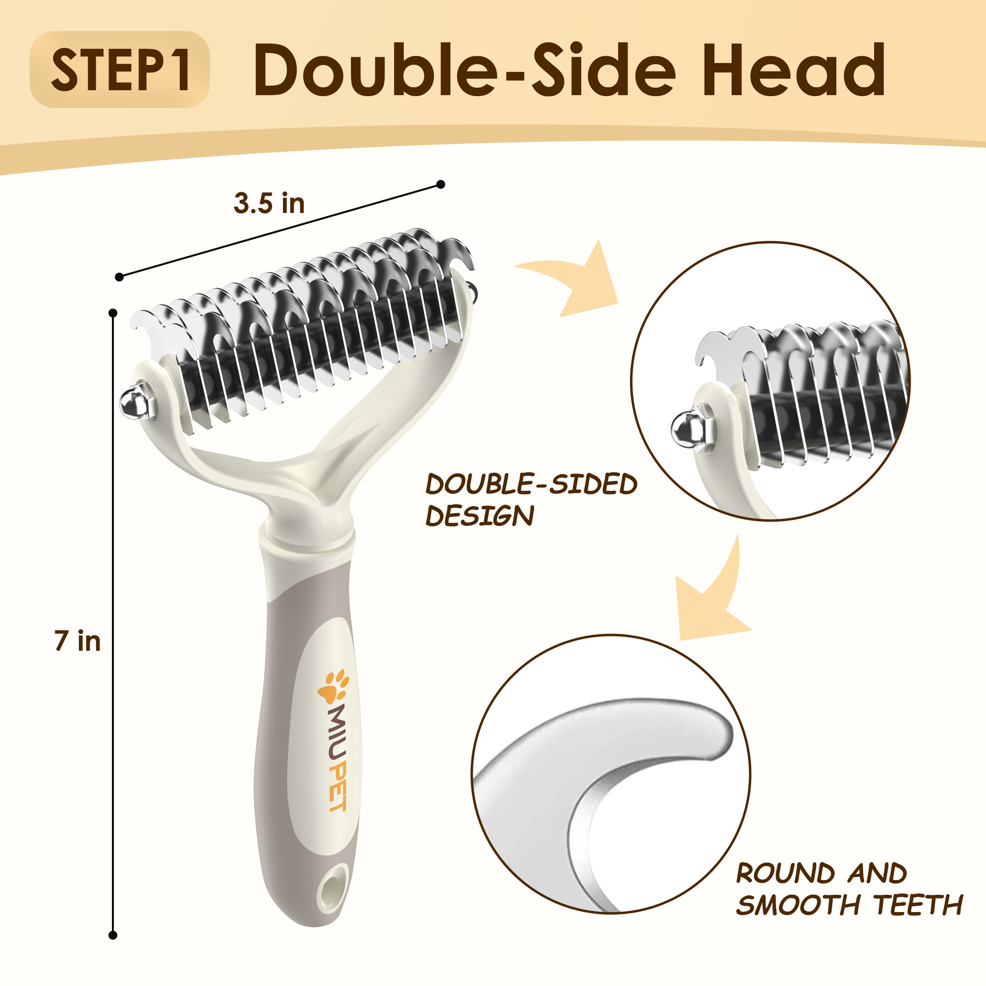 Self-Cleaning Pet Slicker Brush – Anti-Rust Steel Pins