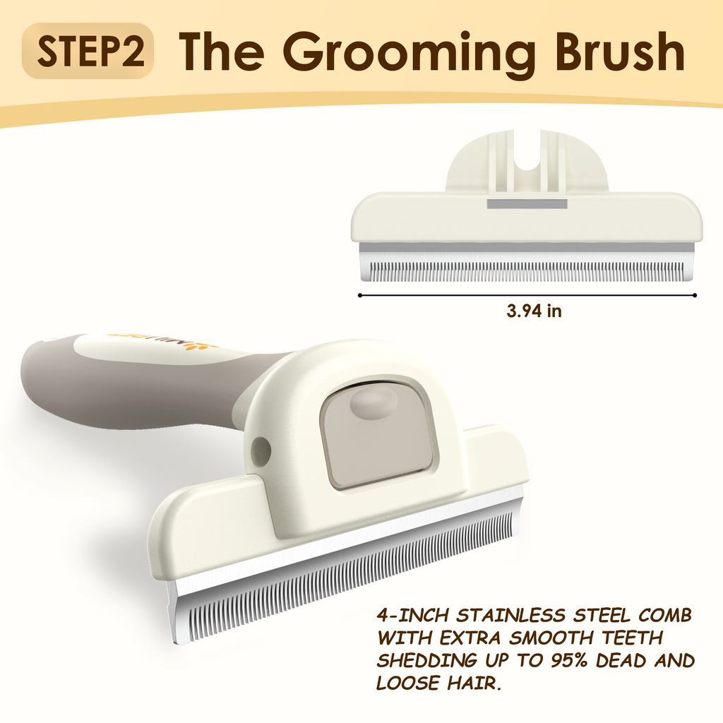 Self-Cleaning Pet Slicker Brush – Anti-Rust Steel Pins